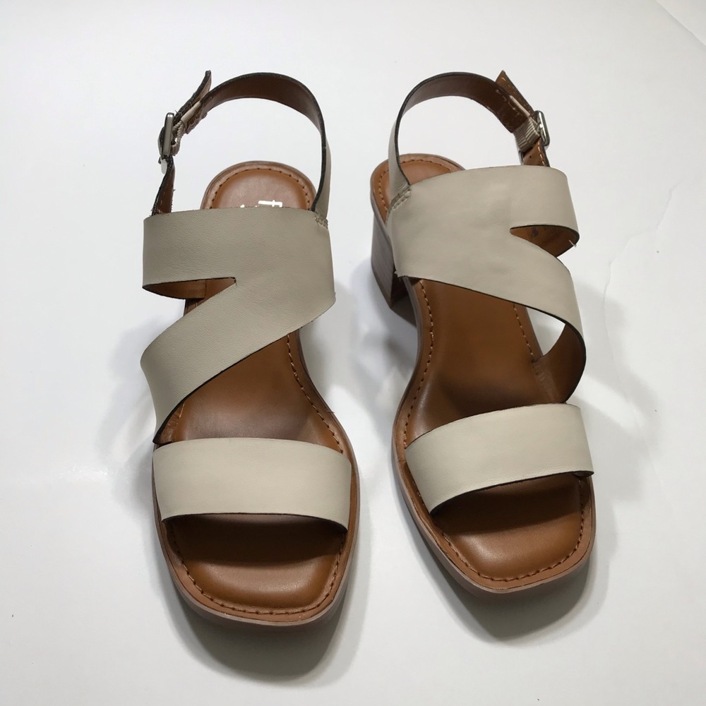 Franco Sarto Lilah Asymmetrical Strap Leather Sand - Picture 4 of 8